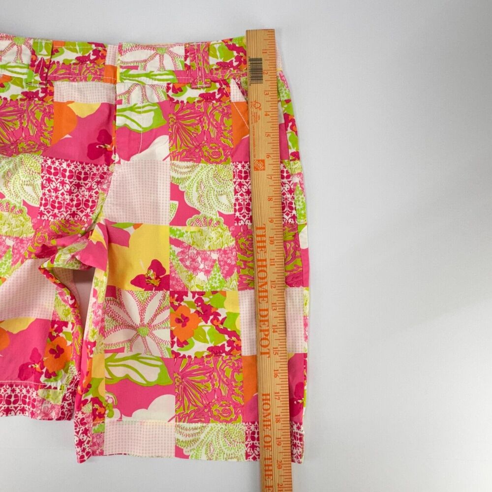 Lilly Pulitzer Bermuda Women 4 Pink Patchwork Resort Fit Bermuda Summer Floral - Picture 6 of 15